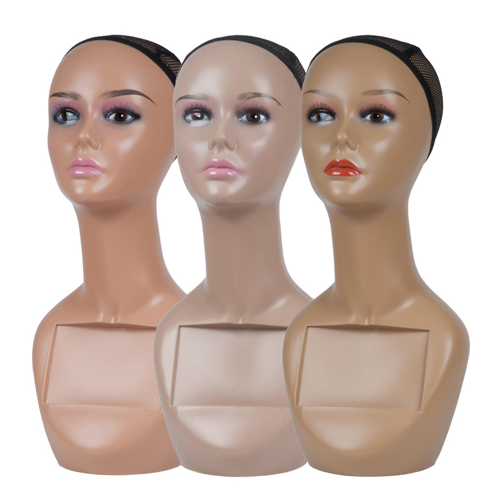 Оптовая продажа, парики с цветным дисплеем, шарфы, модель головы для макияжа, реалистичные женские манекены, голова без Плеч, распродажа