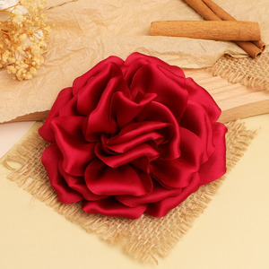 Tela de Satén 3D con Rosas y Peonías de 11.5 cm, Hechas a Mano, para Manualidades, Accesorios para el Cabello, Ropa, Zapatos, Sombreros, Artículos para Fiestas - Product Image 4