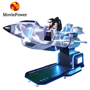 MoviePower VR Super <span class=keywords><strong>Fighter</strong></span> 1P, Simulador de Vuelo de Avión VR para Interiores con Construcción de Fibra de Vidrio y Metal para Parques de Diversiones - Product Image 3