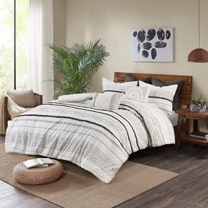 DB 100% Cotton King Queen <b>Comforter</b> <b>Set</b> Floral Striped Woven Technique Trims 8-Piece <b>Set</b> for Home Wedding Hotel Polyester PVC - Product Image 1
