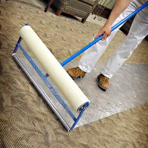 LOGO Printed OEM Carpet Surface Pe Protective Film Hardwood Floor Protection Film