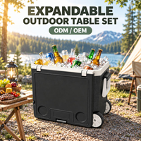 Glacière isotherme rigide avec poignée et roues, grande capacité, pour camping, pêche, plage, voyages - Fournisseur OEM