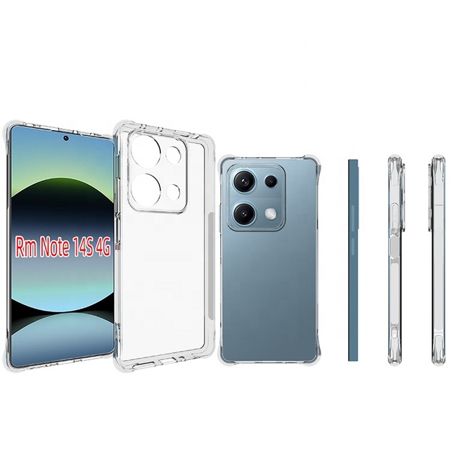 For Xiaomi Redmi 12 Note 14s 13 11 4G Transparent Soft Tpu Shock Proof Back Cover Case