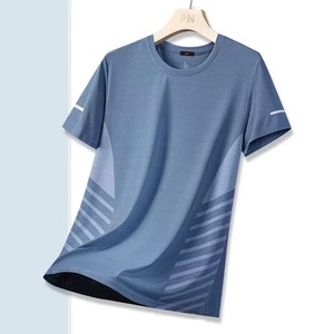 T-<span class=keywords><strong>shirt</strong></span> de sport <span class=keywords><strong>vintage</strong></span> pour hommes en gros respirant col rond style loisirs haut tissé à manches courtes pour jeunes et adultes - Product Image 2