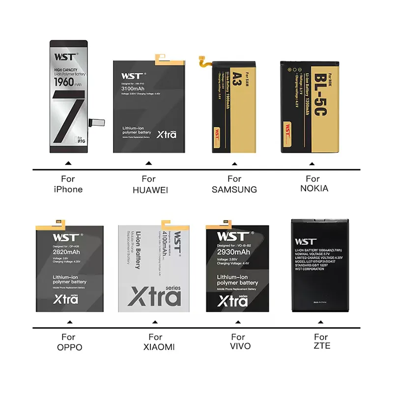 WST mobile phone battery excellent phone battery mi phone for xiaomi battery