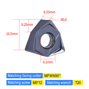 Hạ Môn OEM Wnmu 080608 90 Độ Hình Lục Giác Phẳng Nhanh Chóng Thức Ăn Phay Lưỡi Lớn Dòng Gia Công Thô của Thép Không Gỉ Phay Chèn - Product Image 4