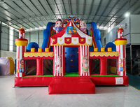 Parc de jeux gonflable extérieur à thème Clown, équipement de terrain de jeux, château gonflable à conception interchangeable, aire de jeux à ballons pour événements pour tout-petits