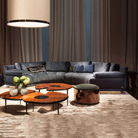 Canapé modulaire villa en velours italien Mobilier salon Canapé moderne luxe en forme de U