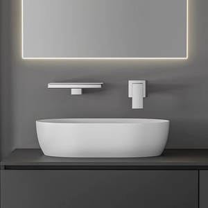 Specchio a parete <span class=keywords><strong>bagno</strong></span> cascata uscita acqua fredda e calda miscelatore lavello rubinetto a scomparsa nascosta rubinetto del bacino - Product Image 2