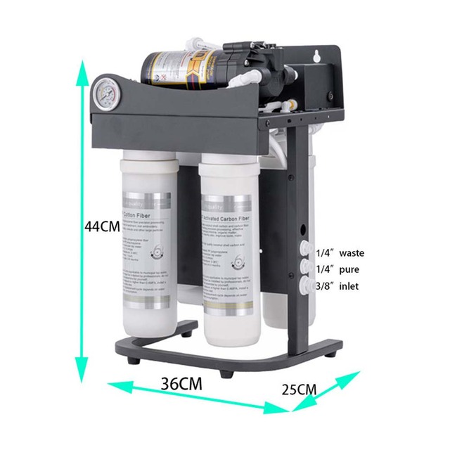 600GPD 1.5lpm Quick Connect Electric Filtration for Home Hotel Plastic Water Filter for Home Reverse Osmosis Water Filter System