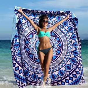 Oversized Quick Dry Microfiber Sand Free Beach Towel Extra Large Beach Blanket