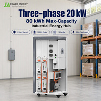 Batterie solaire domestique 80 kWh JApower 20 kW triphasée, système de stockage d'énergie résidentiel tout-en-un avec onduleur hybride Deye
