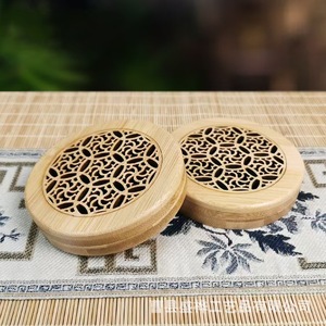 กล่องธูปไม้ไผ่แกะสลักลายฉลุ ทำด้วยมือ ใช้สำหรับกระจายกลิ่นหอม - Product Image 1