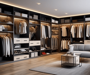 Armario de Dormitorio Integrado Santopova - Combinación de Escritorio en Estilo Moderno - Product Image 4