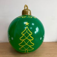 Vente en gros 60cm PVC gonflable boule de Noël nouvelle grande boule de Noël décorée en plein air fournitures de fête promotionnelles