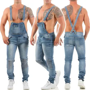 Мужские джинсы комбинезоны Slim Fit бойфренд джинсовые комбинезоны на весну и на осень, одежда для прогулок, джинсовый комбинезон на лямках, мужской джинсовый комбинезон Длинные Комбинезоны Брюки S-3XL