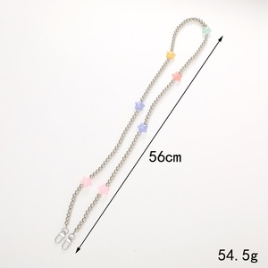 Nuova <span class=keywords><strong>Tracolla</strong></span> Yilian con Stella a Cinque Punte e Perline, Catena Elettroplaccata, Custodia per Telefono con Fiore in Acrilico, Cordino e Cinghia per Borsa - Product Image 2