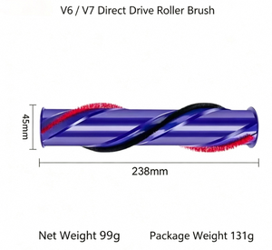 <span class=keywords><strong>Rouleau</strong></span> de <span class=keywords><strong>brosse</strong></span> de nettoyage de tapis en plastique durable, pièce de rechange pour aspirateur domestique sans fil de la série [Nom de la série] - Product Image 3