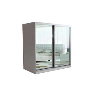 <b>Silver</b> or Aluminum <b>Mirror</b> Sliding Wardrobe Doors Made of Glass for Elegant Home Decor - Product Image 1