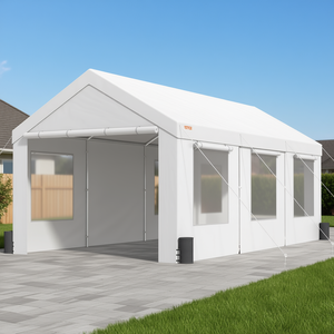 Cochera Vevor de 10x20 pies, con Estructura de Aluminio, Paredes Laterales Removibles y Techo a Dos Aguas, para Estacionamiento - Product Image 2