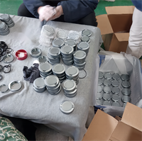Boîte à snus en aluminium anodisé gris, personnalisable, en métal, pour usage professionnel, service CNC