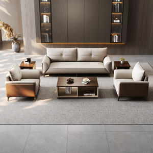 Canapé de bureau Saint-Lee en cuir PU, éponge haute densité, confortable pour les réunions d'affaires et les réceptions VIP - Product Image 4