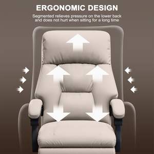 키가 큰 편안한 하이 백 컴퓨터 게임 의자 Pu 가죽 홈 사무실 책상 작업 의자 발 받침대 집행 사무실 의자 - Product Image 2