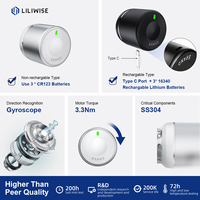 Liliwise Serrure Intelligente Go Smart Key Turner Tuya Ttlock Matter Euro Retrofit pour Serrure à Mortaise Multipoint EU