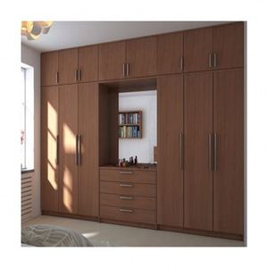 Armoire en contreplaqué pour chambre à coucher, design moderne, couleur unie, laquée mate, pour appartement - Product Image 1