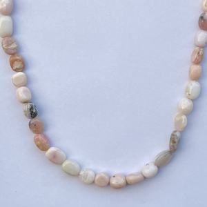 JewelCreation 6mm 8mm 10mm Natural Pink Peruvian <b>Opal</b> Stone Smooth Oval Gemstone Beads IGI Certified <b>Necklace</b> Jewelry for - Product Image 5