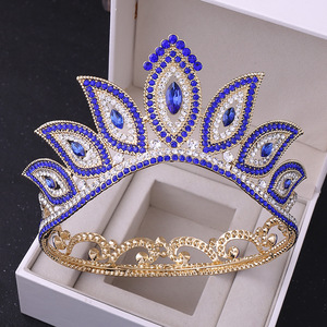 <span class=keywords><strong>Couronne</strong></span> roi en strass en forme de feuilles, diadème de <span class=keywords><strong>princesse</strong></span>, ronde et Baroque, <span class=keywords><strong>couronne</strong></span> complète, accessoire de spectacle, ZGH1232 - Product Image 5