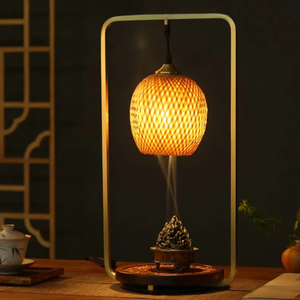 Handmade <span class=keywords><strong>Walnut</strong></span> gỗ tre dệt đèn lồng góc ấm cúng trang trí thủ công thay đổi màu sắc ánh sáng truyền thống thân thiện với môi trường - Product Image 4