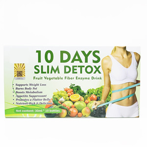 Suplementos Herbales de Belleza <span class=keywords><strong>DETOX</strong></span> SLIM de 10 DÍAS, Venta al por Mayor, Envío Internacional, 30 ml/botella para Adultos - Product Image 1