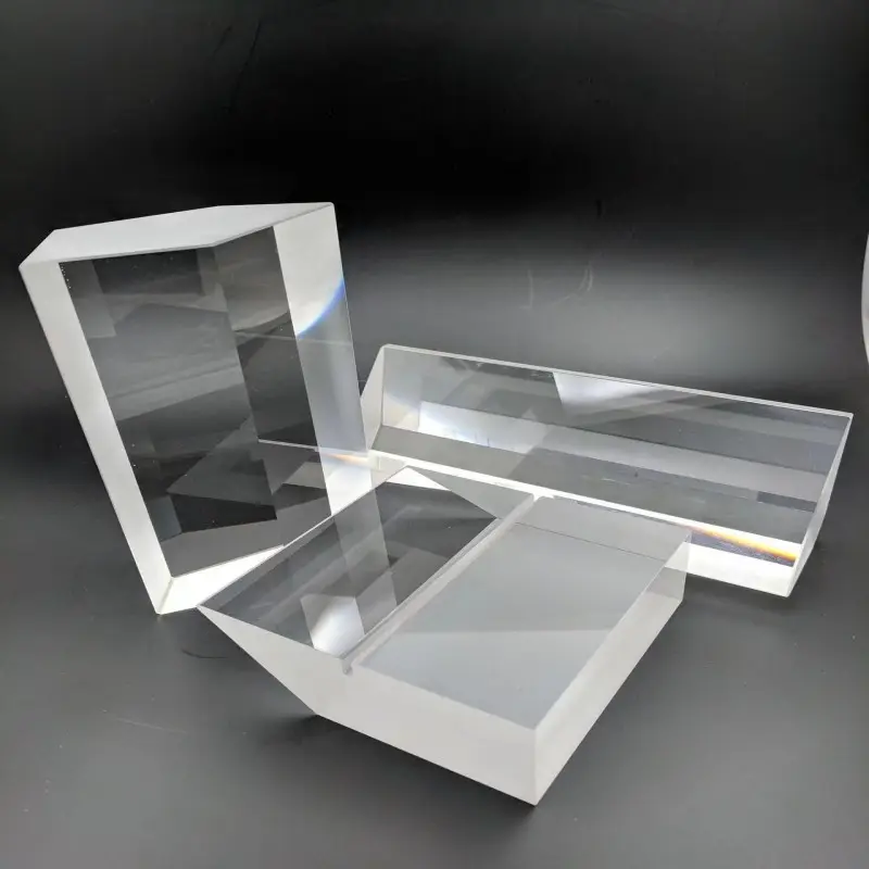कारखाने कस्टम उच्च गुणवत्ता k9 N-BK7 बड़े आकार के ऑप्टिकल ग्लास प्रिज्म के लिए