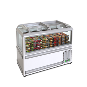 Vitrina Refrigerada Curva con Puertas Corredizas de Vidrio para Sushi, Ensaladas y Comida Preparada para Supermercados - Product Image 2