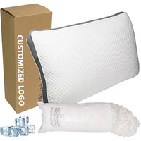 Oreiller en mousse à mémoire de forme déchiquetée en rouleau personnalisé avec rembourrage souple réglable emballage de boîte-cadeau à motif solide de style moderne