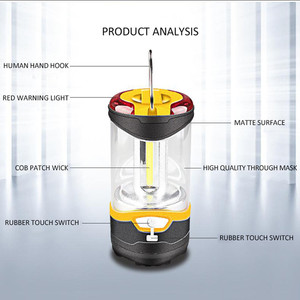 Năng Lượng Mặt Trời Bảng Điều Khiển Có Thể Sạc Lại Ngoài Trời Cắm Trại LED Đèn Lồng Với Đầu Ra USB LED Ánh Sáng - Product Image 4