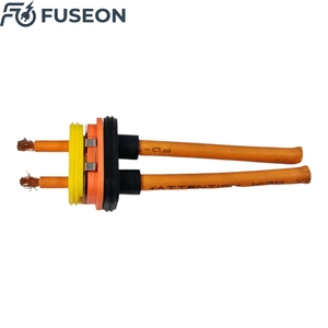 Bộ dây dẫn lắp ráp thân màu cam NEV HV IP67 tùy chỉnh, đầu nối vòng <span class=keywords><strong>2</strong></span> chân, cáp đen, lỗ gắn, nhà máy OEM - Product Image 1