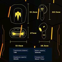 TWS Low Latency Factory M5 Auriculares estéreo inalámbricos de alta fidelidad con luz de respiración a prueba de agua Auriculares para juegos TWS de baja latencia