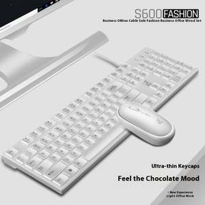 Juego de Teclado y Ratón con Cable USB de Alta Calidad S600 Color Chocolate - Product Image 4