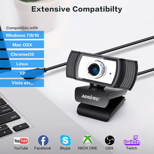 เว็บแคม <span class=keywords><strong>Aoni</strong></span> C33 HD 1080p เซ็นเซอร์ CMOS 2MP USB ไม่ต้องติดตั้งไดรเวอร์ สำหรับคอมพิวเตอร์ รุ่น Beauty มีสินค้าพร้อมส่ง - Product Image 4