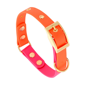 Resistente a la masticación de vinilo impermeable ajustable de PVC Collar para mascotas Correa Color personalizado Accesorios para perros Collares Para Mascotas Perros Gato - Product Image 5