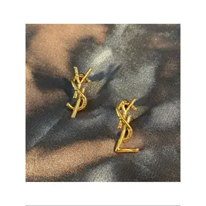 BAYES 레트로 하이 엔드 영어 Y 편지 earings 기질 디자이너 귀걸이 인기있는 브랜드 패션 쥬얼리 귀걸이
