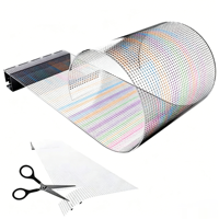 Autocollant d'affichage LED transparent cristallin, film LED flexible auto-adhésif pour cloisons en verre dynamiques des centres commerciaux