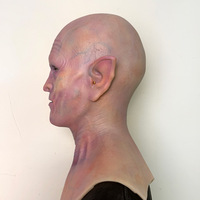 Drôle silicone visage réaliste Silicone vieil homme masque mâle déguisement Halloween Cosplay déguisement tête caoutchouc fête Costumes accessoires