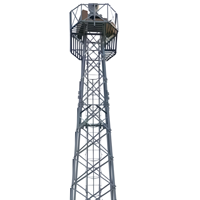 Structure de tour en acier modulaire galvanisée à chaud à 4 pieds, adaptable en montagne, pour la surveillance télécom et l'alerte précoce des incendies forestiers