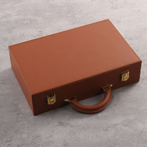 Wooden Backgammon <strong>Set</strong> Travel <strong>Chess</strong> Board Game Luxury <strong>Personalised</strong> Backgammon Leather <strong>Set</strong> - Product Image 6