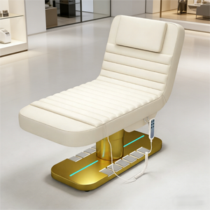 Modern White Gold Beauty Salon Furniture Medical Facial Spa Bed Electric Saloon Reclining Cosmetic Therapy Salon Esthetician Bed - Product Image 4