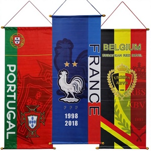 <span class=keywords><strong>Banderas</strong></span> de las Selecciones Nacionales de España, Francia, Bélgica, Italia, Países Bajos y Portugal para la Eurocopa 2020, Bandera de Tela con el Escudo y Nombre del Equipo de Fútbol - Product Image 1