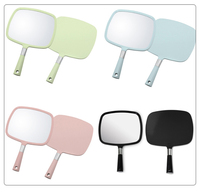 Miroir de poche carré en aluminium personnalisé, adapté aux salons de beauté haut de gamme et à la beauté médicale